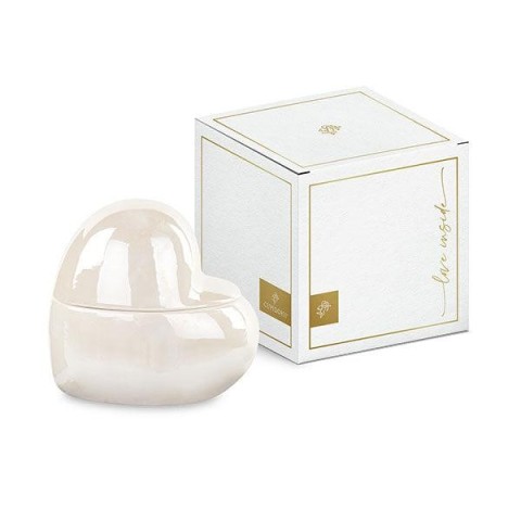 CANDELA CUORE PERLATO 7.5XH11 CM. SCATOLA